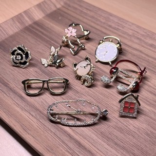 特色造型胸針別針：精緻服裝配飾，展現個人風格, 白玉貓咪,F, 1個