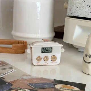 樂購 ins可愛小電飯鍋定時器 家用多功能炒菜煮飯計時器, 白色, 1個