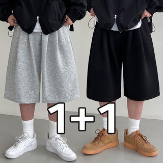 2장묶음 남자 버뮤다 팬츠 7부 5부 와이드 밴딩 남녀공용 빅사이즈 츄리닝 트레이님 반바지 독보남