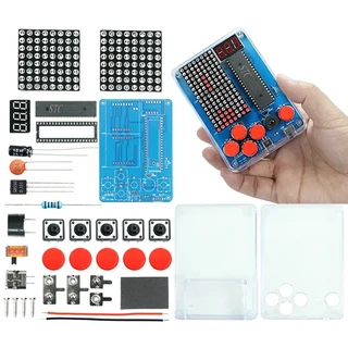 DIY 키트 전자 픽셀 게임 콘솔 LED 매트릭스 디지털 튜브 디스플레이 STC15F2K60S2 MCU 양면 PCB 납땜, 02 Dot Red