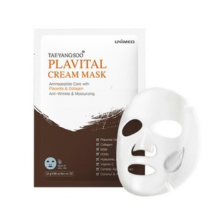 태양수 프라비탈 크림 마스크팩 7매 프리미엄마스크팩 태반추출물