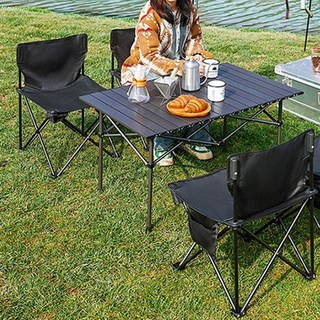 엣지캠프 캠핑의자 접이식 계란말이 캠핑 테이블 의자세트 휴대용 캠핑 경량테이블 캠핑테이블, 1세트, 의자2개+테이블(53cm)