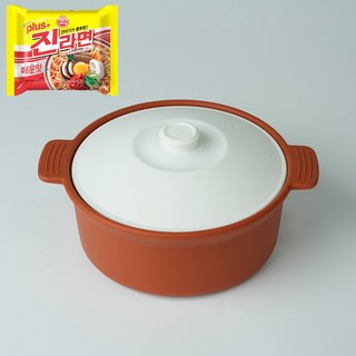 아티즌 쿡 다용도 실리콘 찜기 전자레인지 라면 계란찜 조리 중형 원형 600ml, 1개, 카라멜