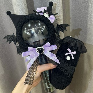 SHservice 응원봉꾸미기 응꾸 응원봉리본 아이돌 커버, 어두운 쿠로미, 단지 막대 머리, 1개