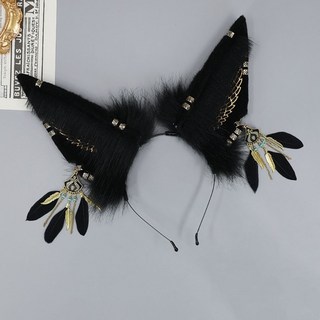 埃及舞衣 貓咪造型 COSPLAY 表演服裝 夜店辣妹舞娘裝, 1個, 耳朵發箍均碼（大小可以調節）
