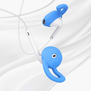 Airpods 耳套 airpods1 airpods2 earpods 運動耳掛 一代 二代 有線耳機 iphone, 藍色一對, 1個