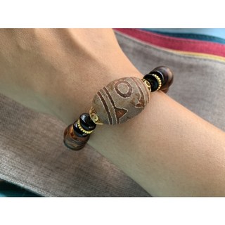 畫意坊瑪瑙天珠手鍊：復古佛珠手串，民族風西藏天珠手鍊