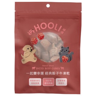HOOLI 凍乾骰子牛頰肉零食 經典原切, 30g, 12個, 牛肉