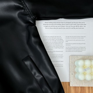 帥氣拉鍊皮外套 (長版) 夾克外套 女