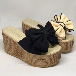 樂購 大蝴蝶結厚底拖鞋，上新下殺價，居家舒適首選，多色可選