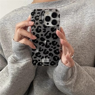 크레용샵 블랙 레오파드 아이폰케이스