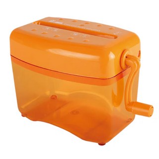 力大 手動式碎紙機 04801 輕巧手搖碎紙機 透明機身設計 辦公室家用碎紙機, 顏色隨機