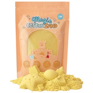 따블리에 매직 코튼 샌드 모래놀이, 1개, 1kg, 옐로