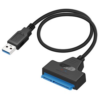 소켓 USB-A 3.0 to SATA 2.5형 외장하드 SSD HDD 변환 케이블, 1개, 블랙, 44cm