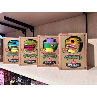 販子小舖 官方Fuggler正版 萌牙怪獸 忍者神龜 毛絨玩偶 醜萌搞怪公仔禮物, 1個, 忍者神龜-萊昂納多