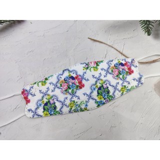 花系列韓版魚嘴KF94成人四層防護口罩 10入袋, 25獨立包裝, 1個