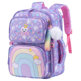 繽紛彩虹書包 兒童書包 小學生 國小 護脊 後背包 多功能包 休閒包 學生 防水