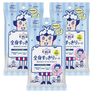 비오레 U 전신 깔끔 시트 휴대용 10개입, 3개