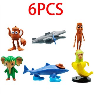 Tralalero tralala 그림 TungTungTung 동상 멋진 장난감 인형 모델 Fidget 크리 에이 티브 AI 장식 생일 선물, 6pcs, 1개