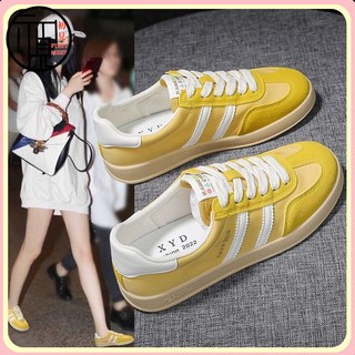 新款女德訓鞋女春季校園百搭輕便透氣平底防滑休閒運動鞋