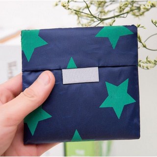 《小日子家居館》牛津布印花 便攜式環保超市手提購物袋 背心袋 可折疊環保家用便利袋