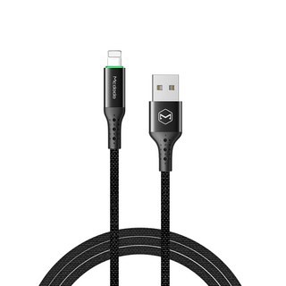 Mcdodo 麥多多 Lightning自動斷電快充線 傳輸線 定時補電 SR強化 3A快速充電, 1個, 蜂巢線1.2M-黑, 黑色, 1.2m