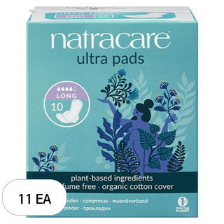 나트라케어 울트라 패드 윙 생리대 날개형, 대형, 10개입, 11개