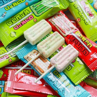 跳跳糖棒棒糖 牛奶味創意高顔值糖果 網紅零食伴手禮 散裝喜糖, 1個, 混合口味（店家推薦）,超值裝【買24支送24支發48支】