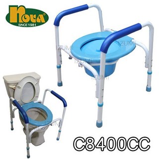光星 便器椅 便盆椅 馬桶椅 鋁製無背 沐浴椅 洗澡椅 馬桶扶手 8400CC, 單台(需自行組裝)(免運), 1個