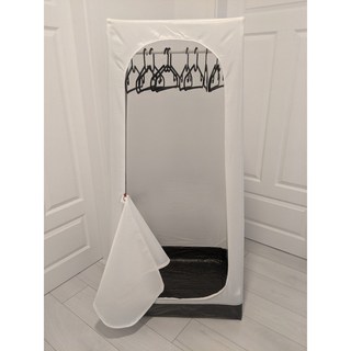 IKEA VUKU白色衣櫥 帳篷衣櫥 單人簡易衣櫥 衣桿 輕便型衣服收納, Vuku布衣櫥 單件出不合併商品,若合併商品請先詢問運費
