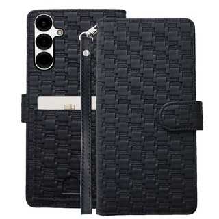 갤럭시S24 FE S721 - 신코 3D입체 패턴 지폐2칸+카드5장 지갑형 케이스 + 손목스트랩