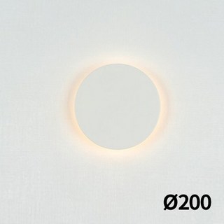 케이시조명 LED 원형 도트 일체형 실내벽등 인테리어 카페 조명 거실벽등 200파이, 화이트