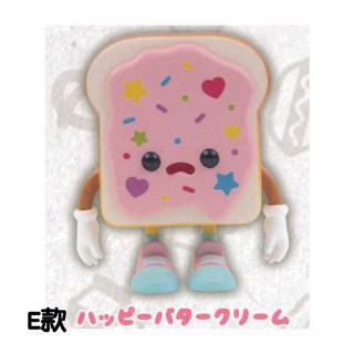M.M小舖 Qualia 扭蛋 吐司麵包男孩公仔 全6款, 1個, E款/粉紅奶油吐司 1C680