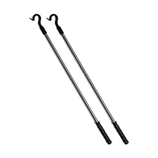 가온스토어 가제트 옷걸이 집게 봉, 2개, 블랙