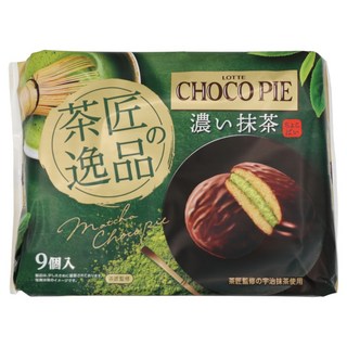 LOTTE 日本樂天 濃鬱抹茶巧克力派 9入, 1個, 279g