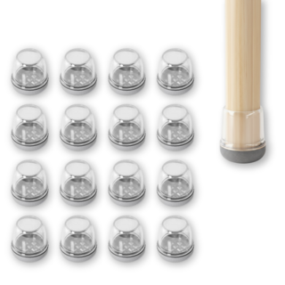 살림결 먼지없는 소음방지 의자 발커버, 16개, 그레이