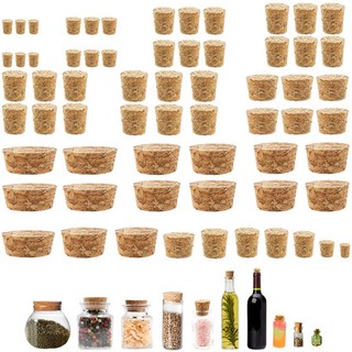 54개 공예 코르크 팩 코르크 마개 원뿔형 코르크 샴페인 마개 병 마개 천연 코르크 와인 맥주 잔용 공예 와인 마개 크고 작은 코르크 마개 DIY 공예품(10 모델)