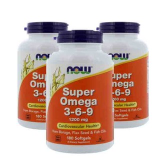 나우 슈퍼 오메가369 1200mg 소프트젤 180개 3팩, 3개, 180정