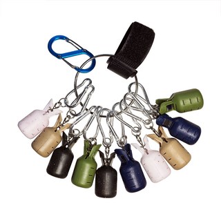 나우바이트 에기 훅캡 10개 세트 무늬오징어 (S자 카라비너 벨크로 스텐링 포함), 1세트