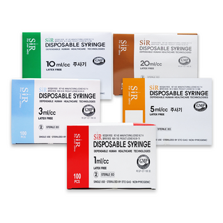 일회용주사기 기획전 전규격 1cc 3cc 5cc 10cc 20cc 50cc, 5cc (23gX1인치 100개입), 1개