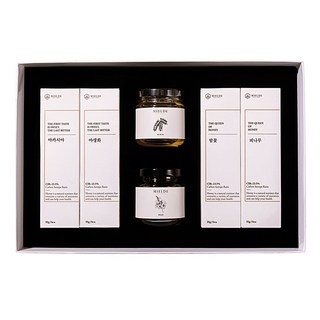 미엘드 국산벌꿀 선물세트 병 스틱 혼합구성 추석 명절 설 선물 기업 직원선물세트, 1세트, 480g, 120g