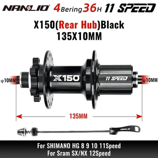 자토바이 호환 Nanlio X150 산악 자전거 허브 6-Pawl 클릭 28 홀 8-12 속도 큰 소리 27.5 29인치 PRO7 009, 03 36H 135x10 HG