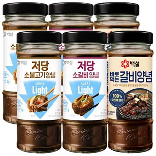 백설양념(저당소불고기490g+저당소갈비480g+바로먹는갈비양념490g), 2세트, 1.46kg
