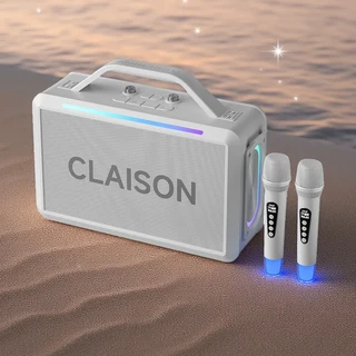 성인용 300W 노래방 기계 무선 블루투스 마이크 2개 포함 컬러풀한 RGB 조명이 있는 PA 휴대용 스피커, 01 White