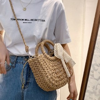 라탄숄더백 라탄 가방 미니 왕골 토트백 여름 해변 밀짚