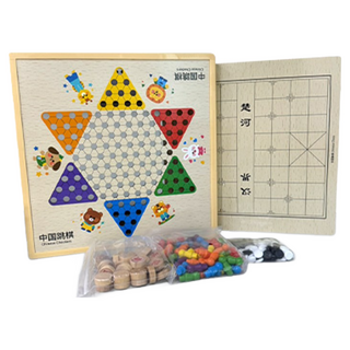 多合一棋盤遊戲組 多種經典玩法, 混合色, 1套