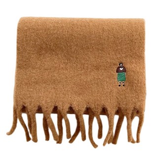 【新客限時下殺】ZOII 佐壹 小人物刺繡羊毛圍巾 保暖必備 圍巾 保暖 羊毛圍巾 賞雪圍巾 保暖圍巾 刺繡圖案 #3