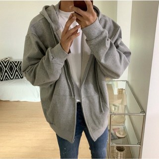 SEMPLICITA 韓國純棉內刷毛單拉鍊外套，百搭舒適男女款，簡約時尚有型