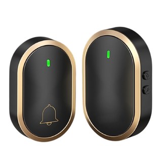 智能無線門鈴，遠程遙控，高清通話，無線安裝，智能家居安全防護, 皓月黑