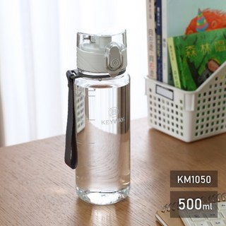 聯府 KEYWAY TRITAN 透明系清新水壺 KM1050/KM1051 台灣製, 1個, KM1050(500CC)